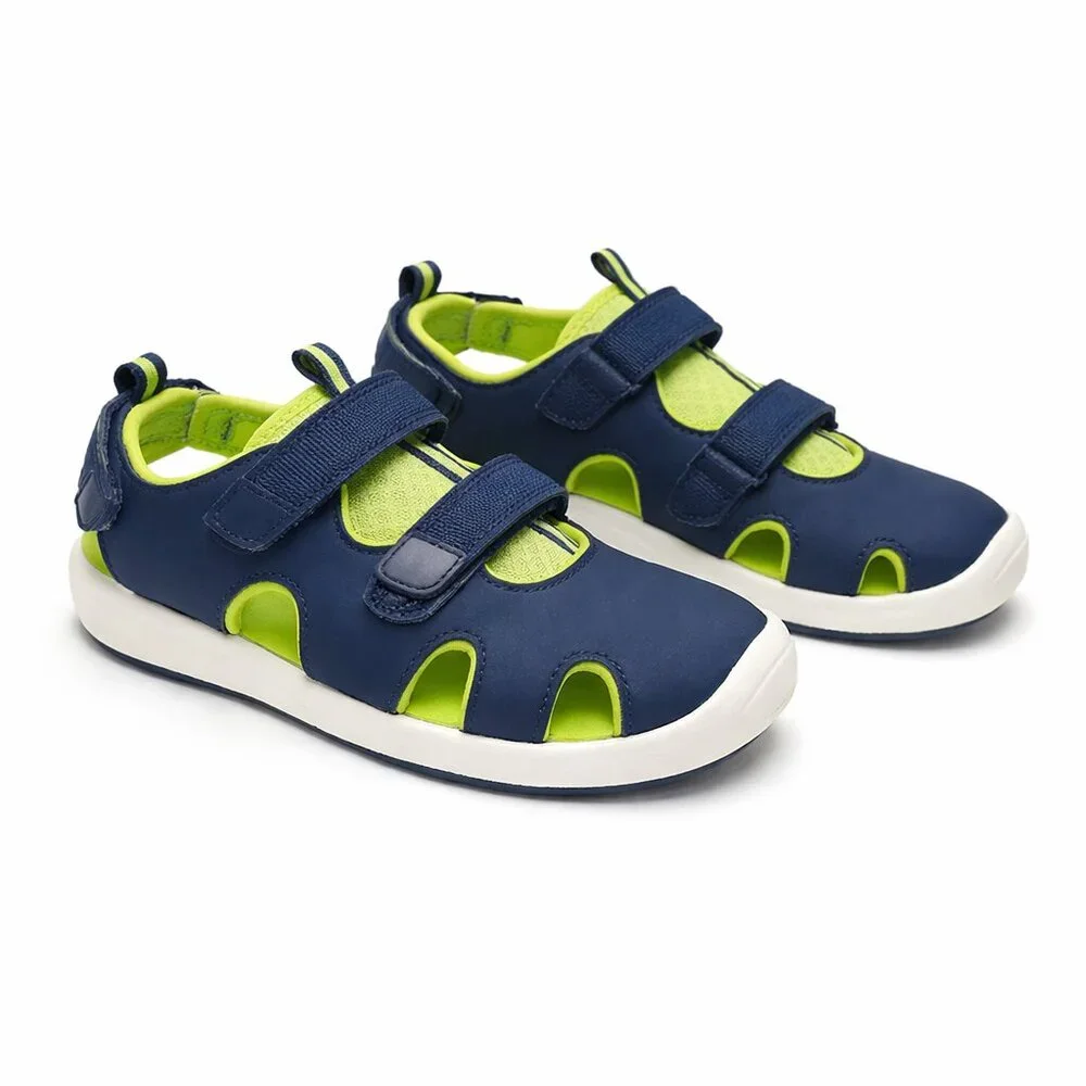 Cat & Jack Kids Navy & Lime Sport Sandals | Adjustable Velcro | Summer Play Shoe